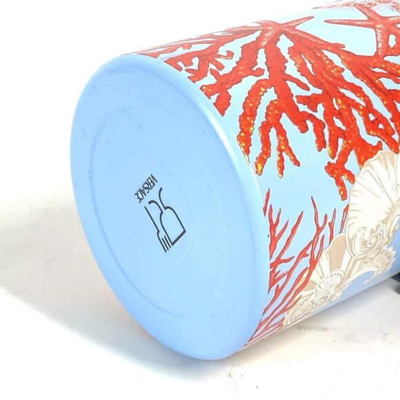 VERSACE Logo Water Bottle tumbler SS blue Unused - Picture 3 of 9